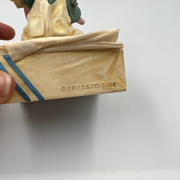 Life Lesson Bow-tied Box Resin Demdaco 2001 Woman Wrapping Gift Figurine - Picture 7 of 9